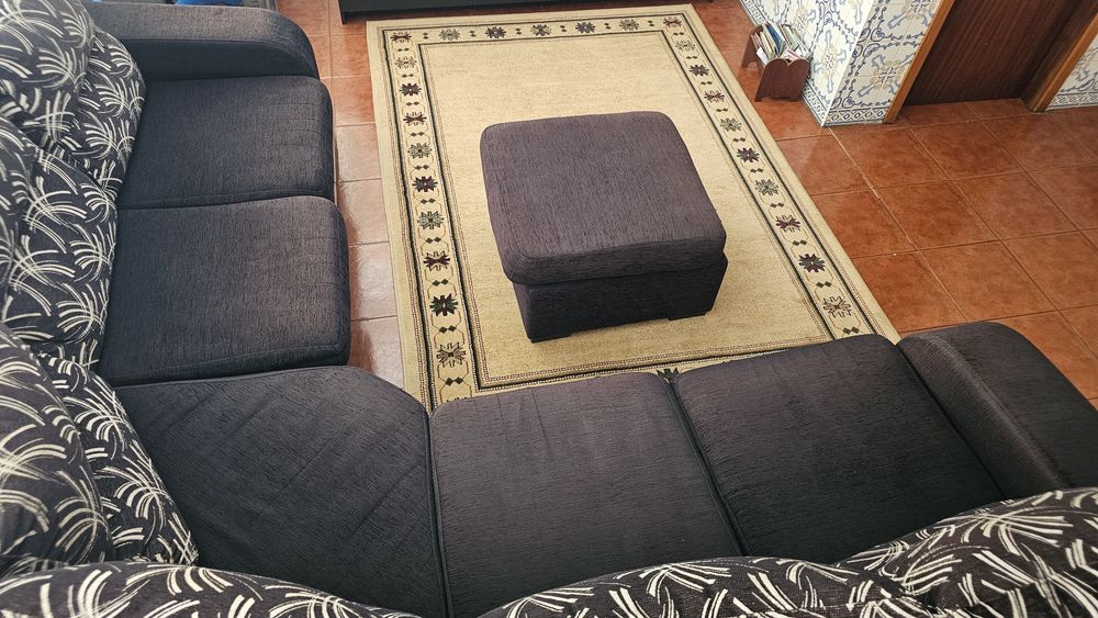 Sofá de canto com 5 lugares