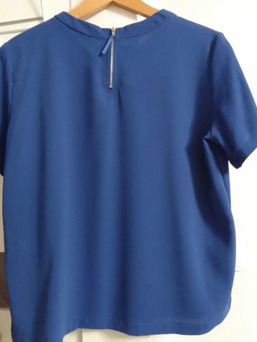 Piękna bluzka damska kobaltowa / Mango /L