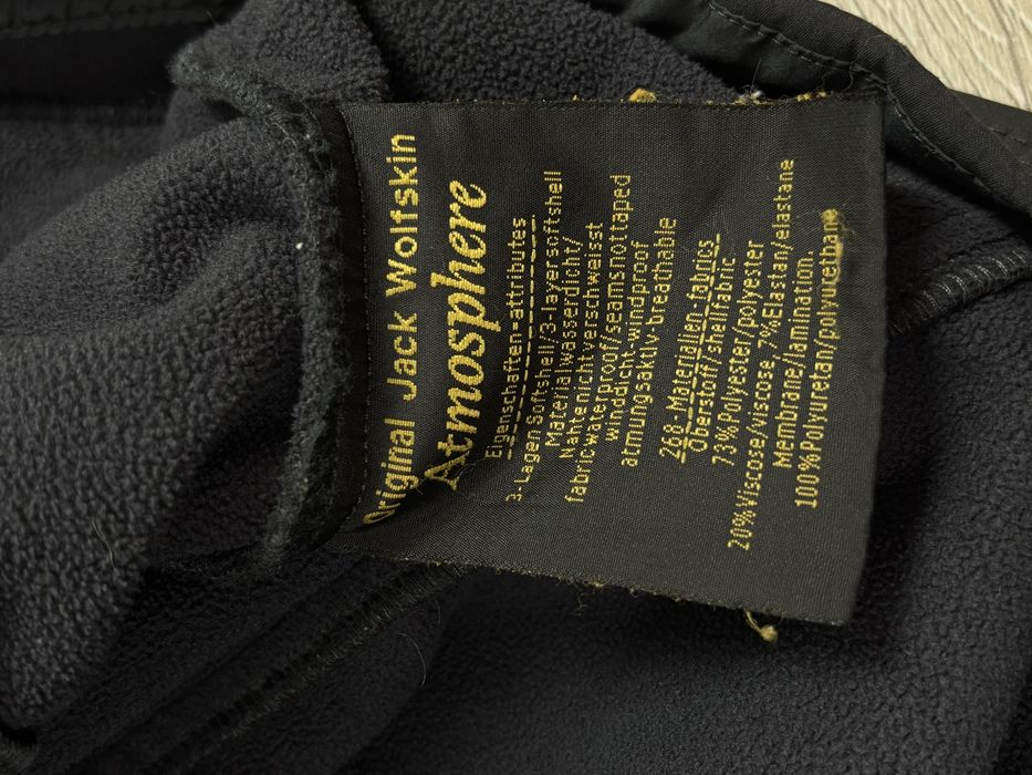 Czarna Kurtka Softshell Jack Wolfskin Męska Wiatroszczelna Trekking L