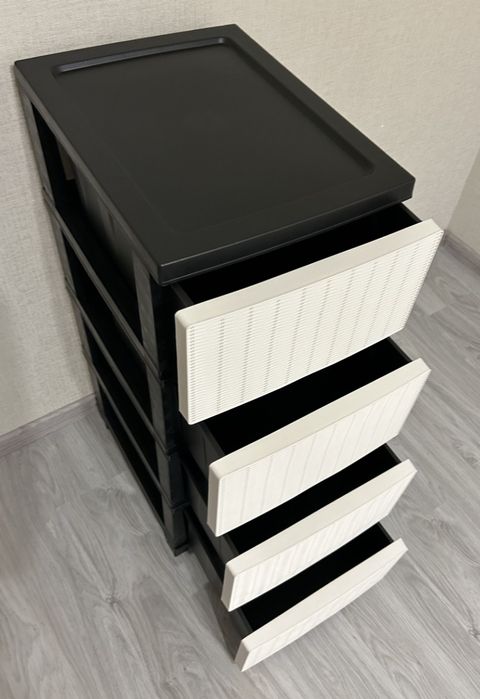 Пластмассовый органайзер, шкaфчик на 4 яруса для школьных принадлежнос