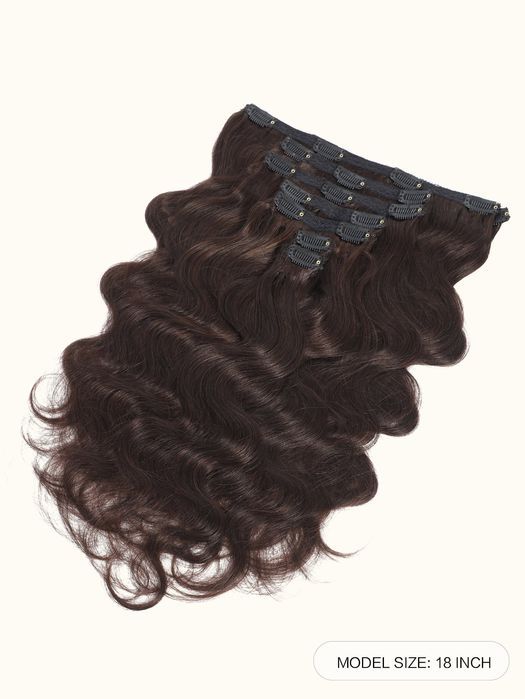 Extensões de cabelo humano encaracolado com clipe de 7 peças