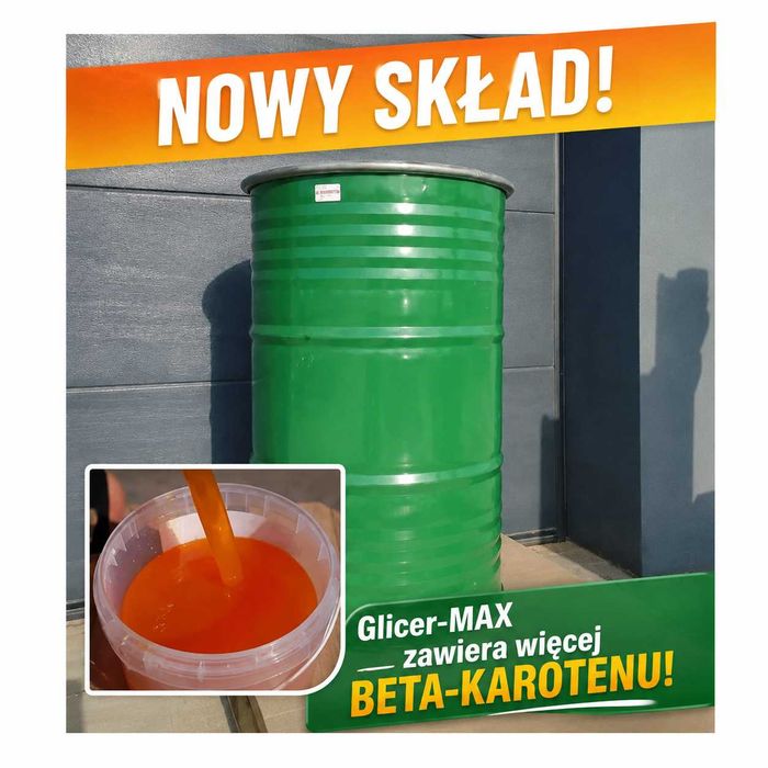 Promocja Gliceryna 99 % z beta-karotenem, Glicer-max, ENERGIA 200kg Nowy skład