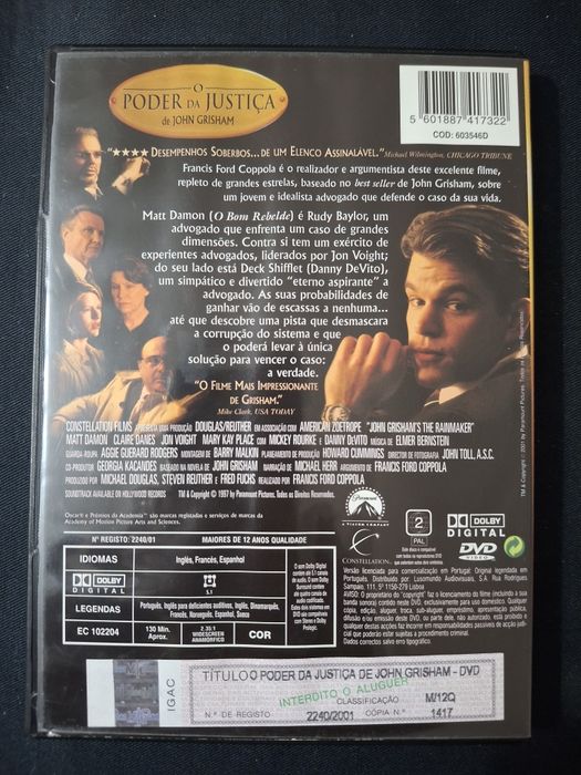 DVD O Poder da Justiça.