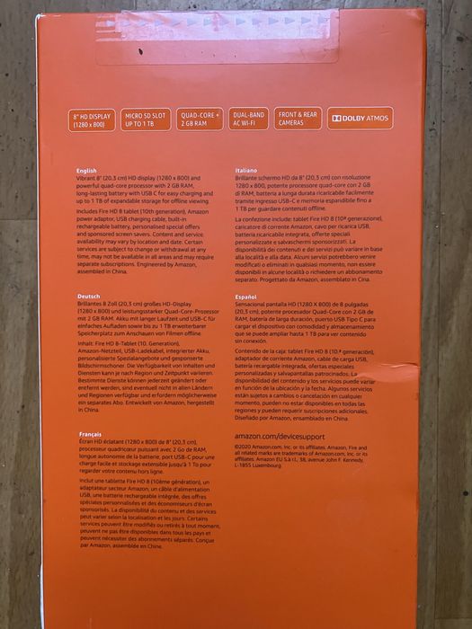 Amazon Fire HD8 10 generacji