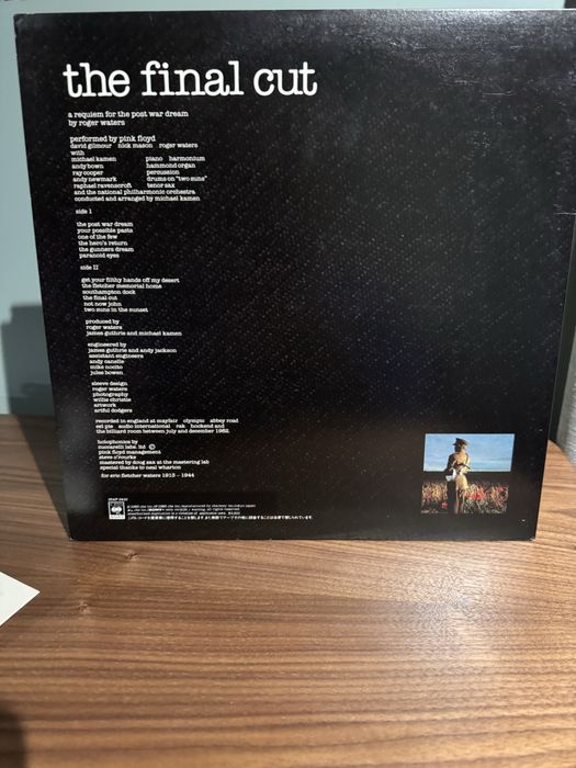 Pink Floyd - The Final Cut - wydanie japońskie