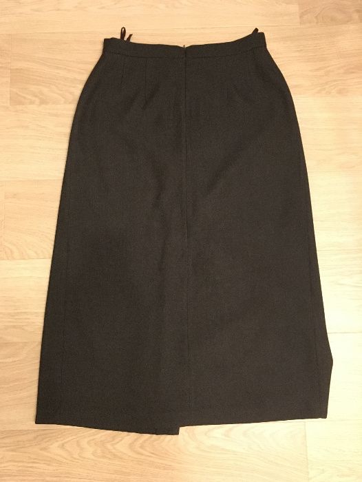 Spódnica brązowa długa 44 z kontrafałdą Jola Collection