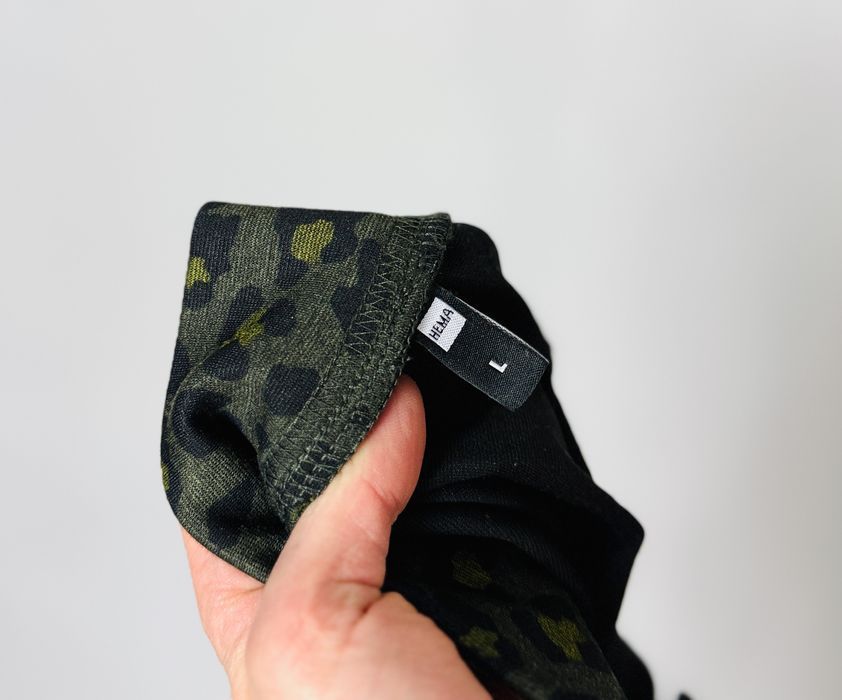 Ciemnozielona spódnica mini w panterkę L 40