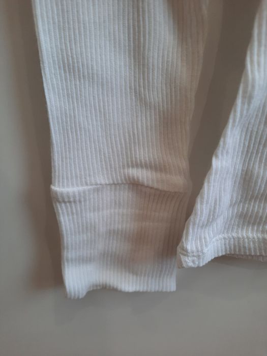 Camisola branca canelada da Mango