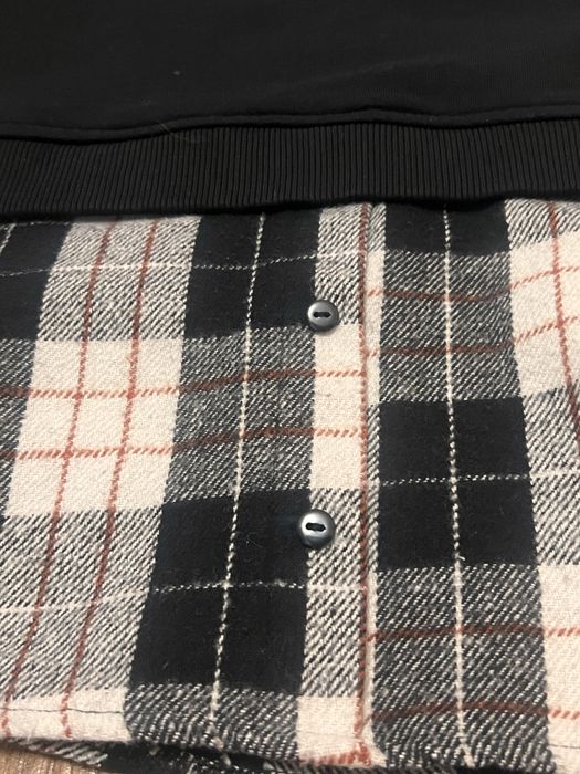 Світшот-з імітацією сорочка, чорний в клітинку