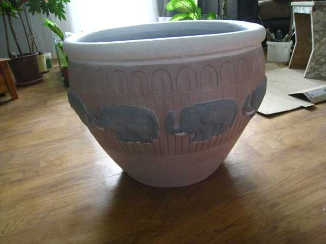 Donica ceramiczna 50x40 cm. z podstawką