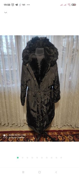 шикарна фірмова зимова куртка парка Roiii повністю на хутрі 46-48р