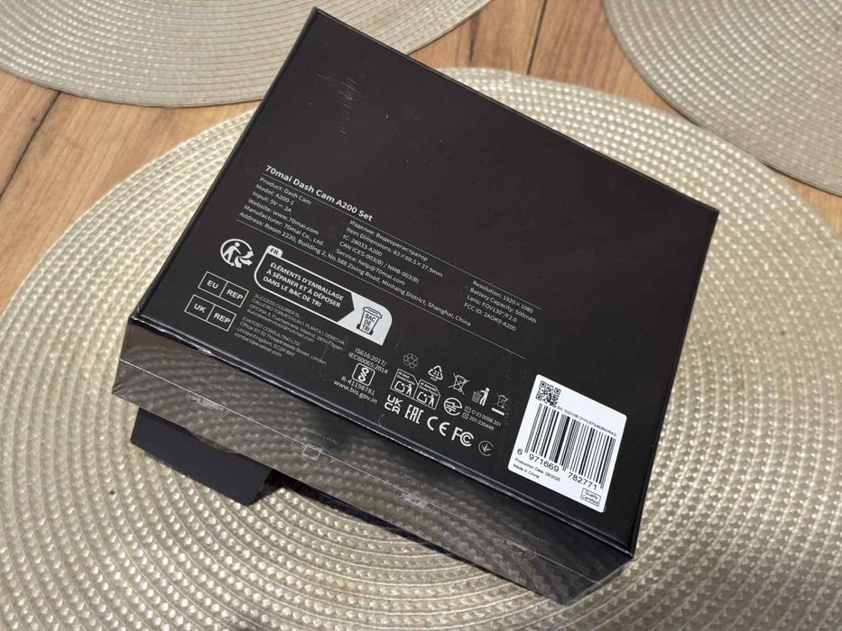 70mai Dash Cam A200 – zestaw przód + tył+zasilacz