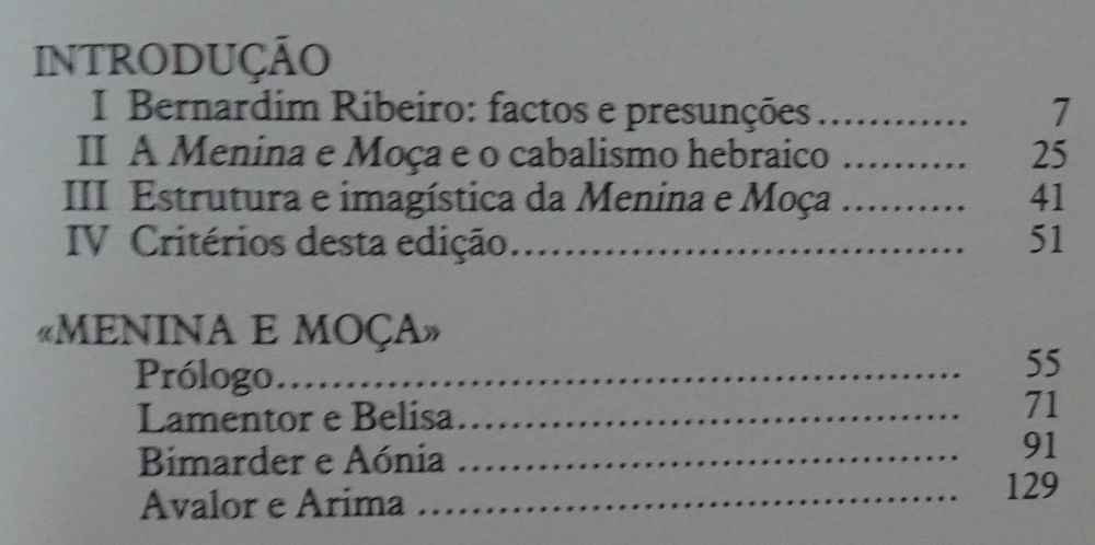 Menina e Moça de Bernardim Ribeiro