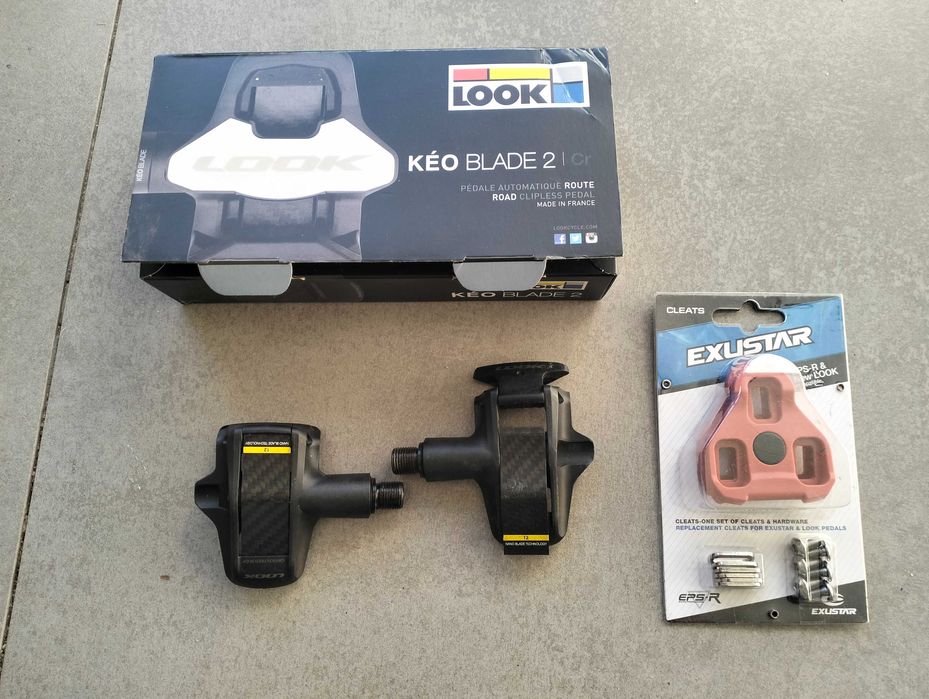 Pedais LOOK Keo Blade carbon + travessas