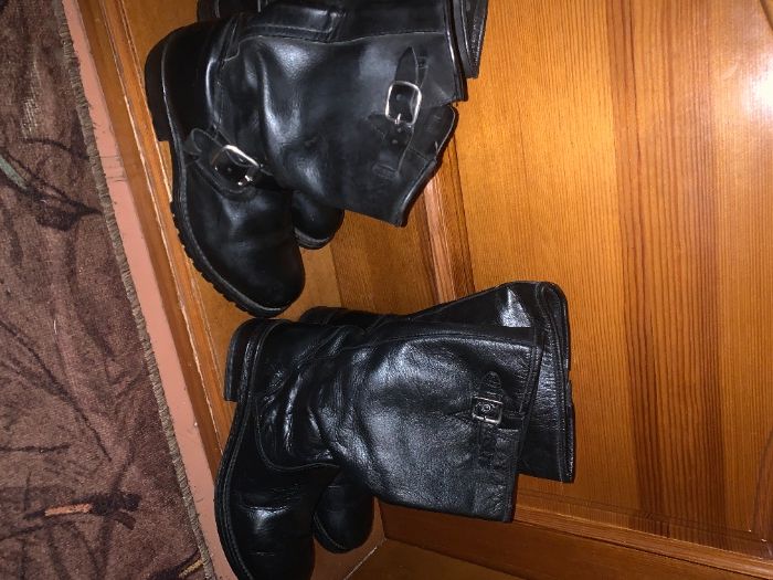 Сапоги ботинки кожаные