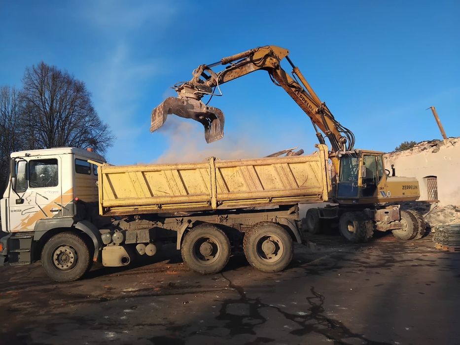 Usługi koparką, pracę ziemne, wykopy, wyburzenia