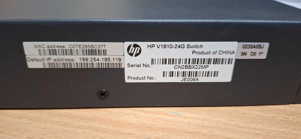 Switch HP V1910-24G JE006A 24x 10/100/1000