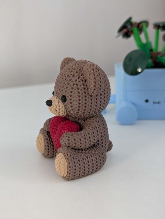 Figurka misia z serduszkiem 3D