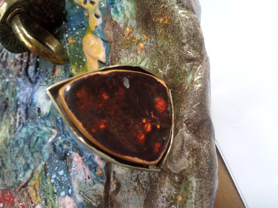 Pierścionek ceramika hand made