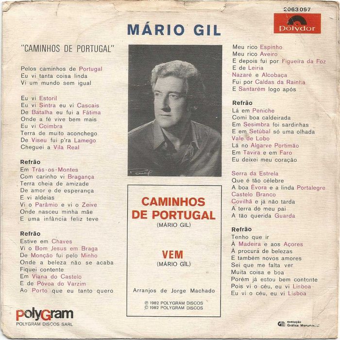 Disco de Vinil de Mário Gil