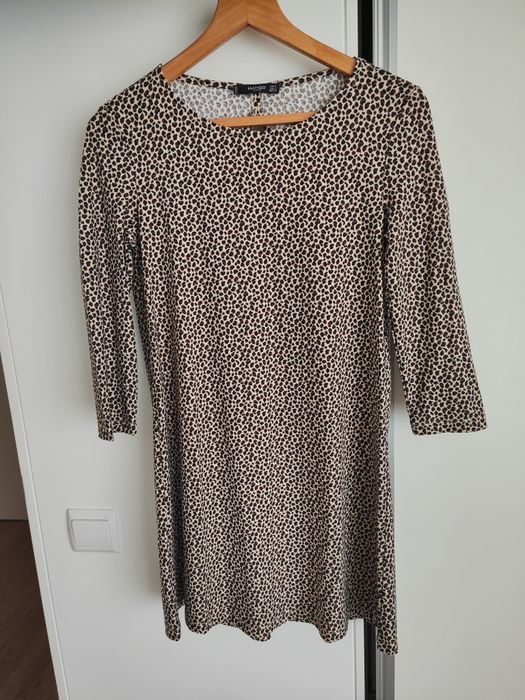 Vestido mango padrão tigre