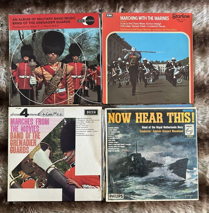 Lote 10.1  - 20  x discos de vinil Lp's - Musica Bandas Militares