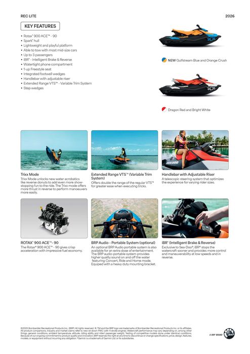 Skuter wodny Sea Doo Spark Trixx 3up 90 iBR Model 2026