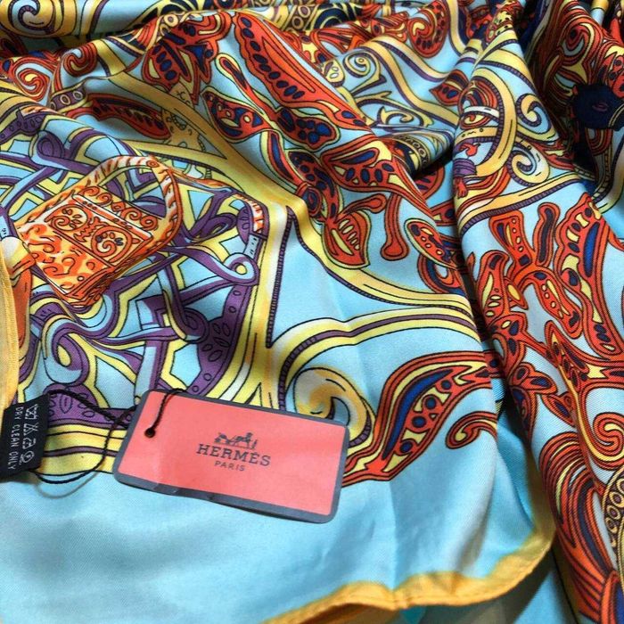 Платок новый шелковый 145/145см Хустка Hermes