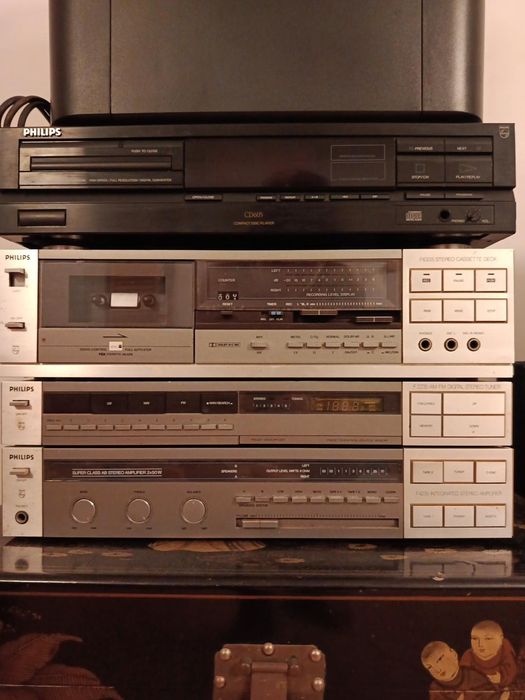 Sistema Hi-Fi Philips Vintage Completo – Excelente Estado | 199