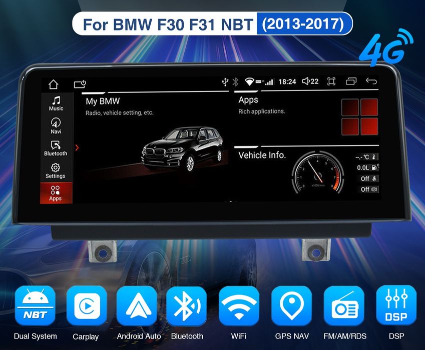 Radio nawigacja BMW 3 4 F30 F36 NAVI GPS Android