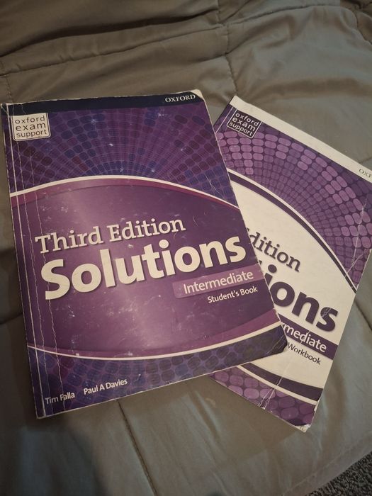 Solutions Intermediate 3rd edition workbook and student's  book