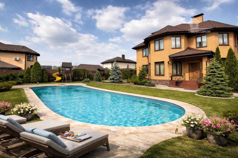 Посуточно.10км от Киева,5 спален,баня,теплый бассейн,бильярд,генератор