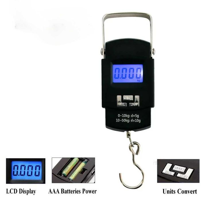 Электронные кантерные весы безмен  от 10 г до 50 кг