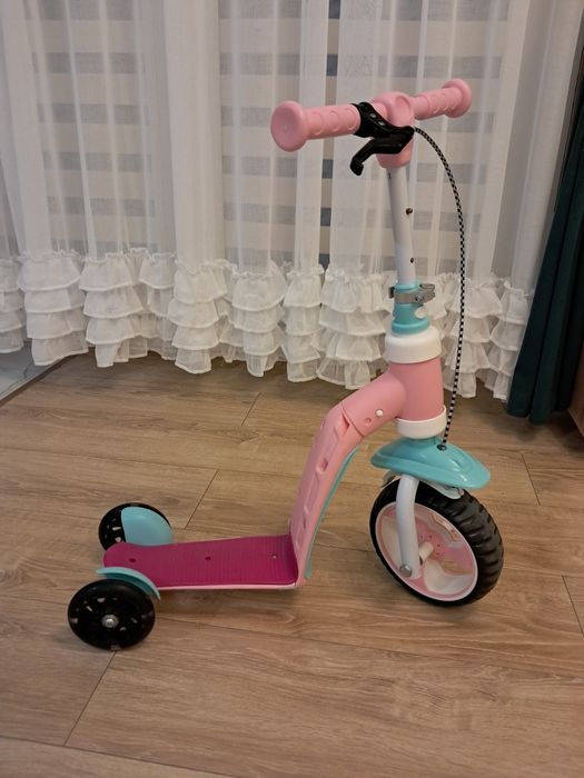 MoMi Elios 2w1 Hulajnoga Jeździk Różowy rowerek