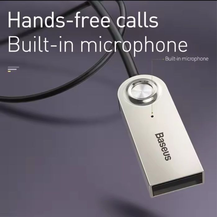 Baseus BA01 Aux USB Bluetooth адаптер ключ кабель для автомобіля 3,5mm