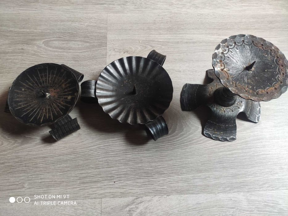 Świeczniki kute metalowe