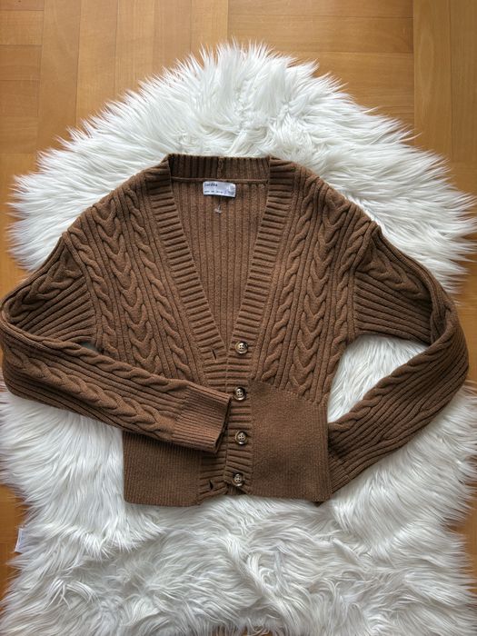 Damski Sweter kardigan Bershka S brąz