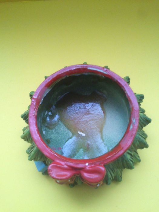 Świecznik bożonarodzeniowy świąteczny boże narodzenie święta ozdoba choinka dekoracja kokarda zielony czerwony niebieski prezent na półkę stół dekor