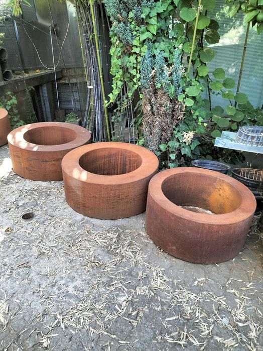 Vasos Floreiras Ferrugem Corten