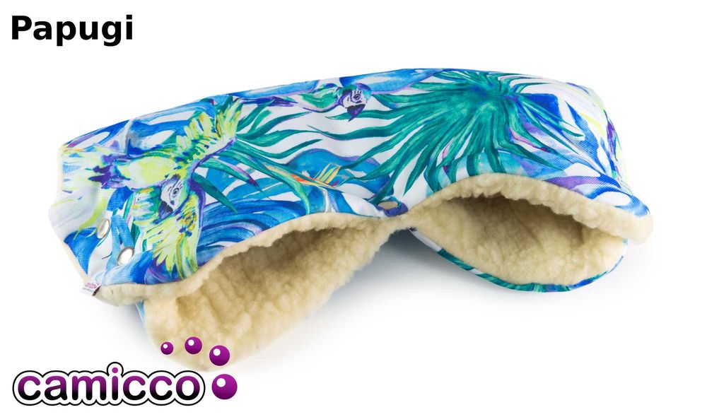 3 MUFKA WEŁNA na RĘCE DO WÓZKA wełniane rękawiczki NOWA KOLEKCJA 2024