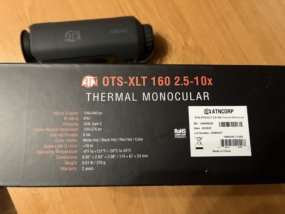Тепловізор ATN OTS-XLT 160 2,5-10x