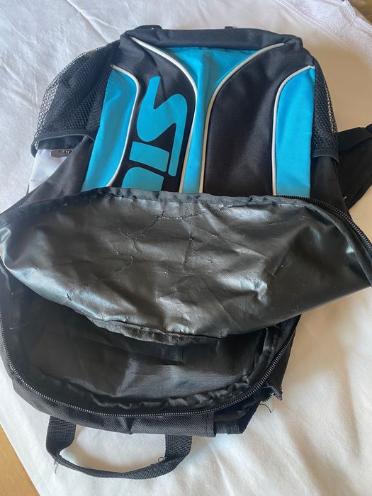 Mochila Paddle fundo preto, letras azuis