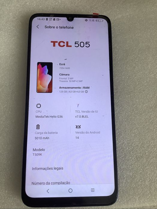 Telemovel TCL 505 Azul