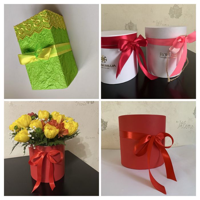 Коробки круглые  для цветов