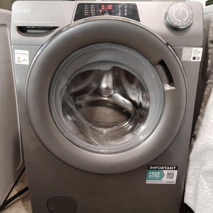 Pralka Candy srebrna 9kg z gwarancja.