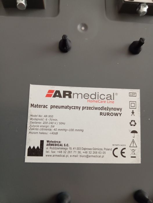 Pompa AR-950 do materac pneumatyczny przeciwodleżynowy rurowy ARmedic