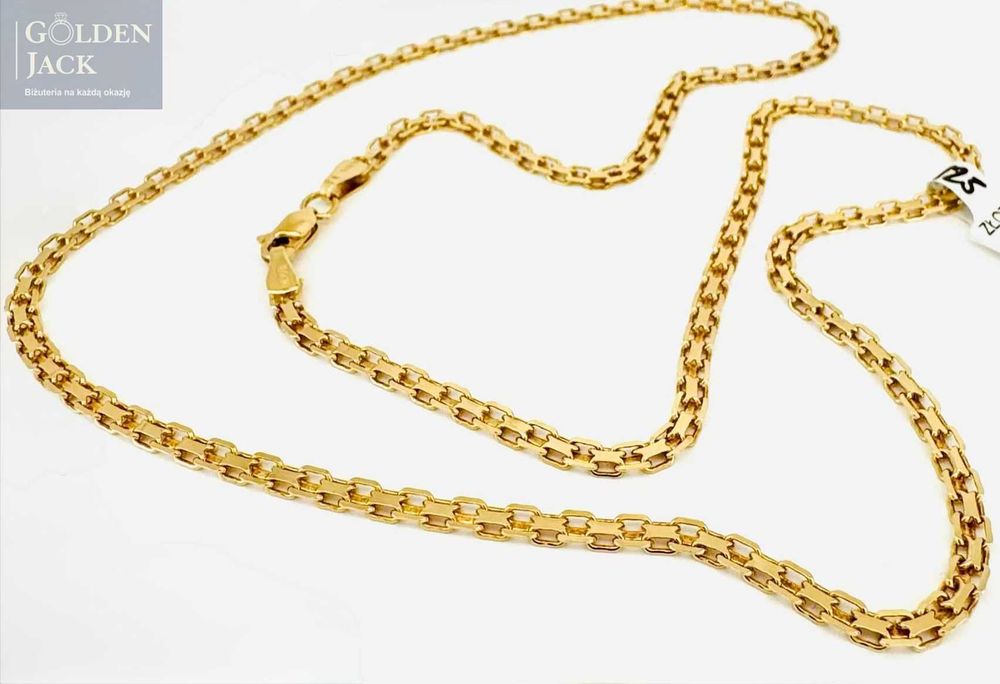 Złoty łańcuszek splot Bismark złoto pr. 585 waga 8 g długość 51 cm