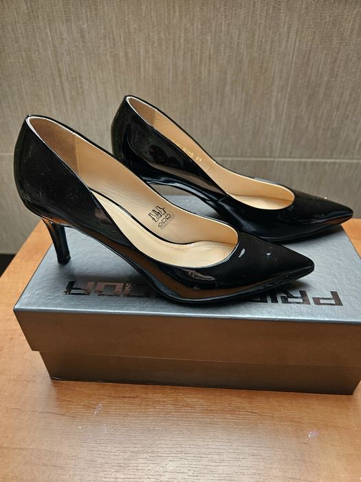 czarne szpilki skóra lakierowana Prima Moda r.38
