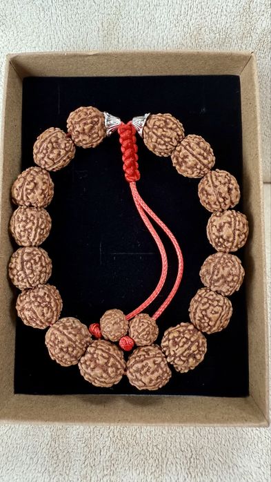 Bransoletka Mala z Rudrakshy 5 Mukhi rozmiar 17,5-24cm