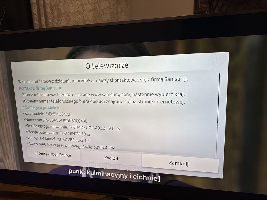 Telewizor Samsung 65 cali